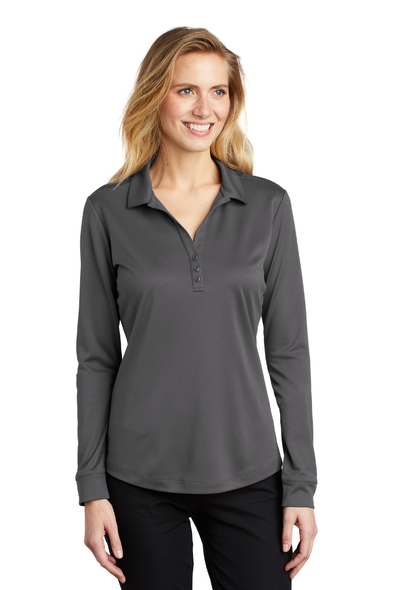 Picture of Port Authority Ladies Silk Touch Performance Long Sleeve Polo. L540LS